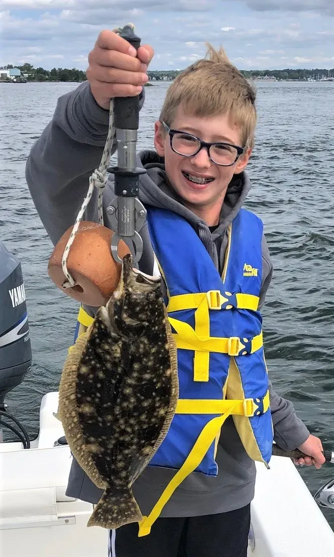 Flounder in a fishing photo from Rogers Light Tackle Charters